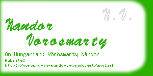 nandor vorosmarty business card